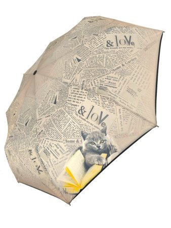 Зонт женский DINIYA арт.192 автомат 23"(58см)Х8К газета