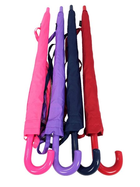 Зонт трость подростковый DINIYA арт.2633 полуавт 19"(48см)Х8К однотон