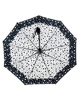 Зонт женский DINIYA арт.102  полуавт 23"(58см)Х9К горох.