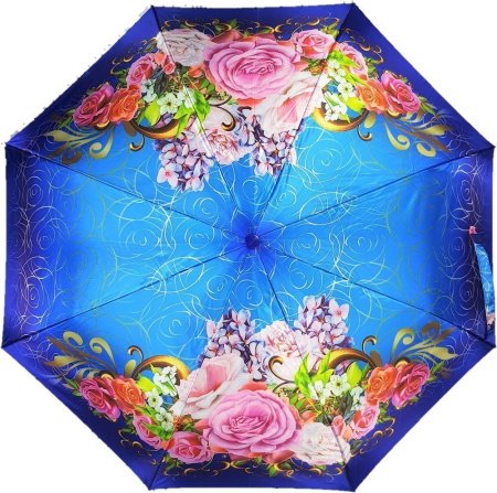 Зонт женский DINIYA арт.107 автомат 23"(58см)Х8К цветы
