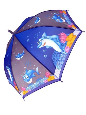 Зонт детский DINIYA арт.2618 полуавт 19"(48см)Х8К рыбы  