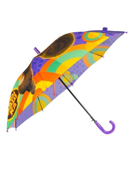 Зонт детский DINIYA арт.2629-3 полуавт 19"(48см)Х8К чебурашка фиол