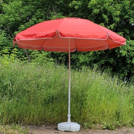 Зонт-пляжный DINIYA арт.8101 полуавт 47"(120см)Х8К серебро