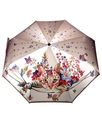 Зонт женский DINIYA арт.243 автомат 23"(58см)Х8К кот 