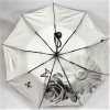 Зонт женский DINIYA арт.925 полуавт 23"(58см)Х9К внутри серебро цветы