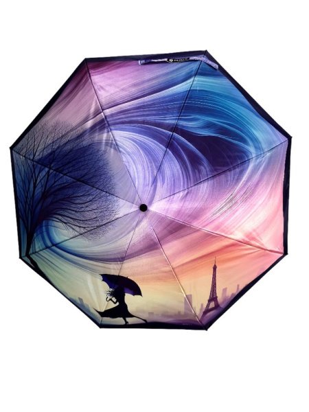 Зонт женский DINIYA арт.273 полуавт 23"(58см)Х8К дев.город