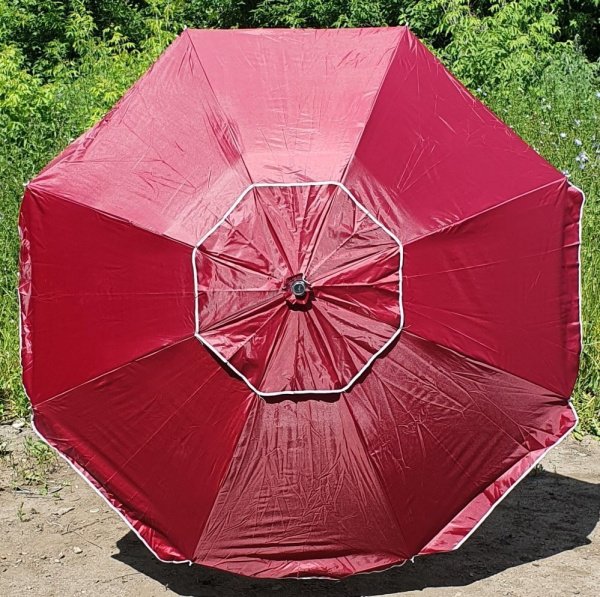 Зонт-пляжный DINIYA арт.8107 полуавт 43"(110см)Х8К серебро  