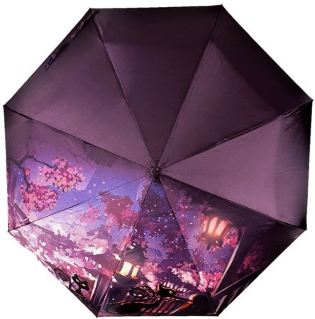 Зонт женский DINIYA арт.2234 автомат 23"(58см)Х8К кошки