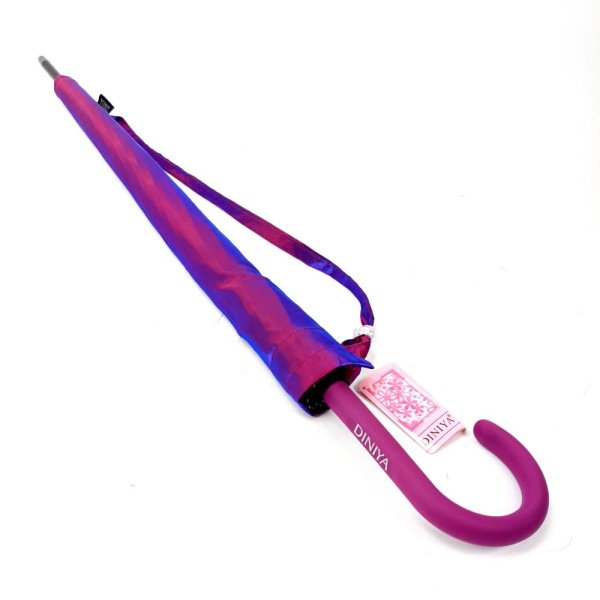 Зонт-трость женский DINIYA арт.285 полуавт 23"(58см)Х16К хамелеон 