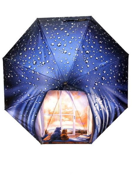 Зонт женский DINIYA арт.131 автомат 4 слож, 21"(54см)Х8К мини окна