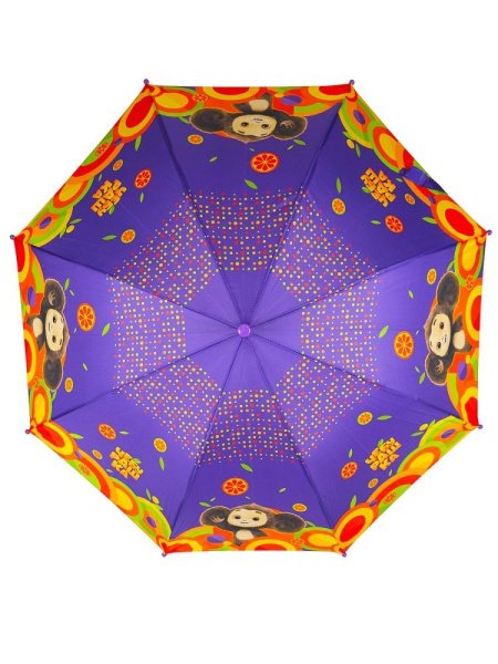 Зонт детский DINIYA арт.2629-8 полуавт 19"(48см)Х8К чебурашка фиол