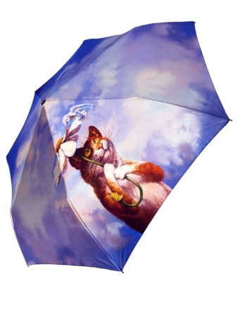 Зонт женский DINIYA арт.136 автомат 21"(54см)Х7К кошки