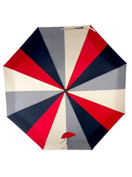 Зонт женский DINIYA арт.263 полуавт 23"(58см)Х8К радуг.кошки