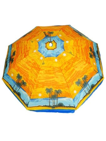Зонт-пляжный DINIYA арт.8201 полуавт D=160 8K пальмы