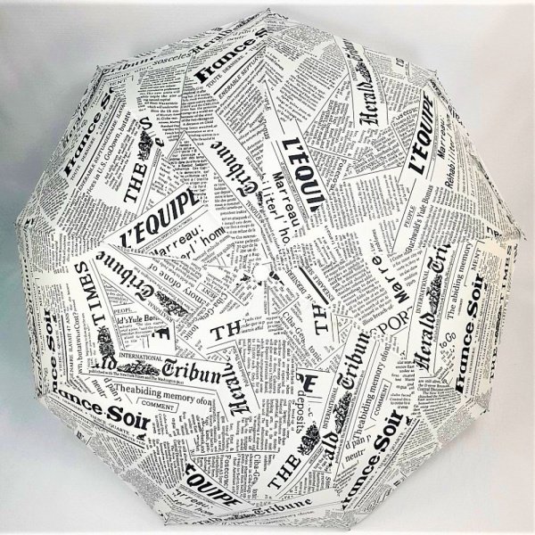 Зонт женский DINIYA арт.2751 (2263) автомат 23"(58см)Х9К газета