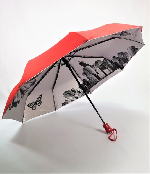 Зонт женский DINIYA арт.923(925) полуавт 23"(58см)Х9К внутри серебро