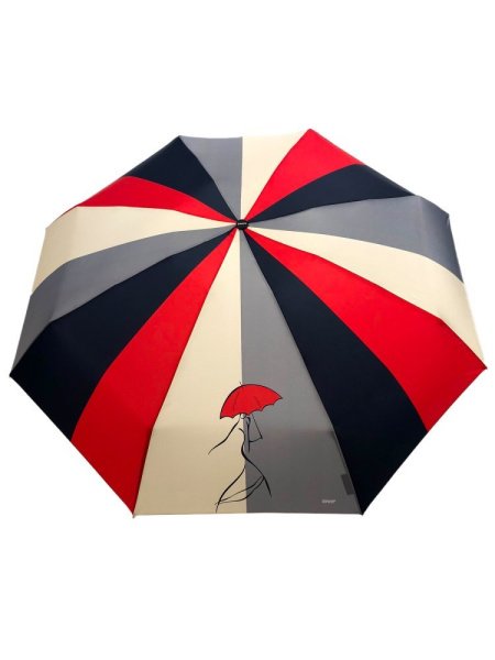 Зонт женский DINIYA арт.264 автомат 4 слож.21"(54 см)Х8К мини радуга кошки