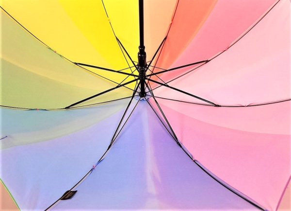 Зонт детский DINIYA арт.2607 (2285) полуавт 19"(48см)Х8К радуга 16цв.