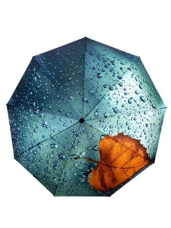 Зонт женский DINIYA арт.251 автомат 23"(58см)Х9К листья