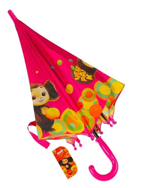 Зонт детский DINIYA арт.2629-7 полуавт 19"(48см)Х8К чебурашка роз