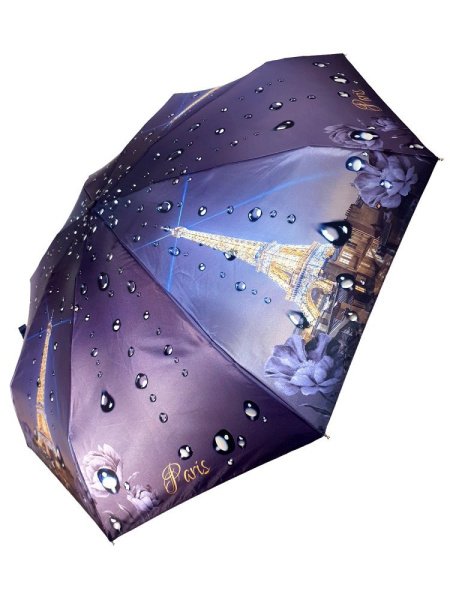 Зонт женский DINIYA арт.172 автомат 4 слож.21"(54 см)Х8К мини эйф.башня 