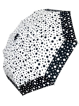 Зонт женский DINIYA арт.102  полуавт 23"(58см)Х9К горох.