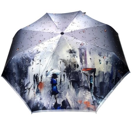 Зонт женский DINIYA арт.115 (2750) полуавт 23"(58см)Х8К картина