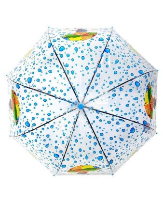 Зонт детский DINIYA арт.2662 полуавт 19"(48см)Х8К ПВХ мишки
