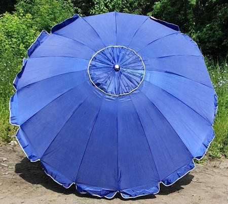 Зонт-пляжный DINIYA арт.8108 полуавт 59"(150см)Х16К серебро  