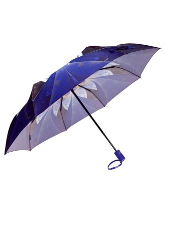Зонт женский DINIYA арт.159 полуавт 23"(58см)Х8К листья/цветы 