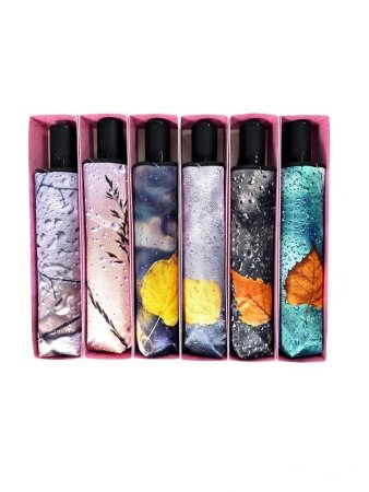 Зонт женский DINIYA арт.251 автомат 23"(58см)Х9К листья