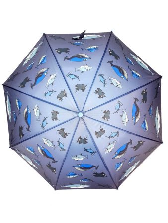 Зонт детский DINIYA арт.2618 полуавт 19"(48см)Х8К рыбы  