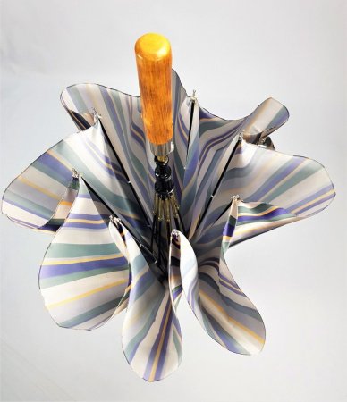 Зонт-трость женский атласный с бамбуковой ручкой