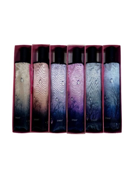 Зонт женский DINIYA арт.270 автомат 3 слож.23"(58 см)Х8К деревья