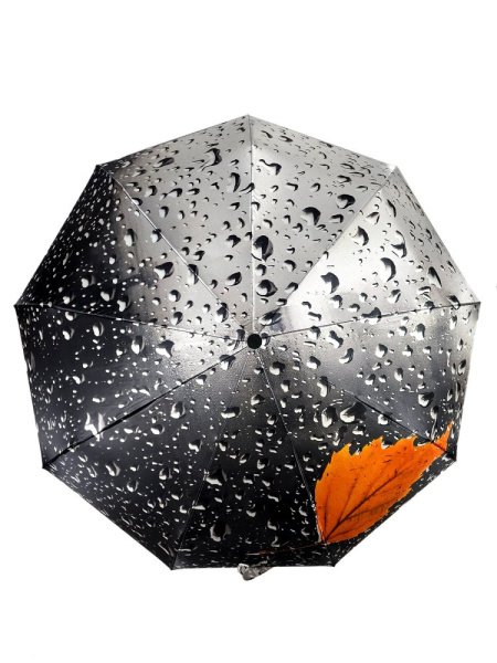 Зонт женский DINIYA арт.253 автомат 4 слож.21"(54 см)Х8К мини листья