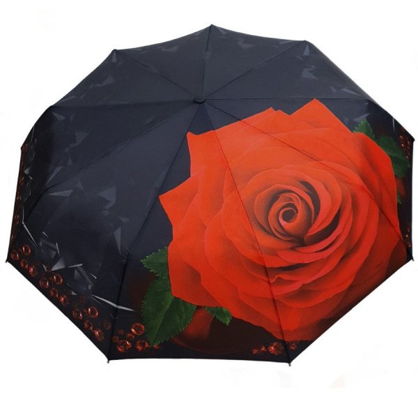 Зонт женский DINIYA арт.2738 полуавт 23"(58см)Х9К роза