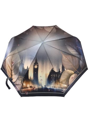 Зонт женский DINIYA арт.291 полуавт 23"(58см)Х8К город капли