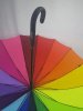 Зонт-трость женский DINIYA арт.CH006 (810) полуавт 27"(68см)Х16К радуга.