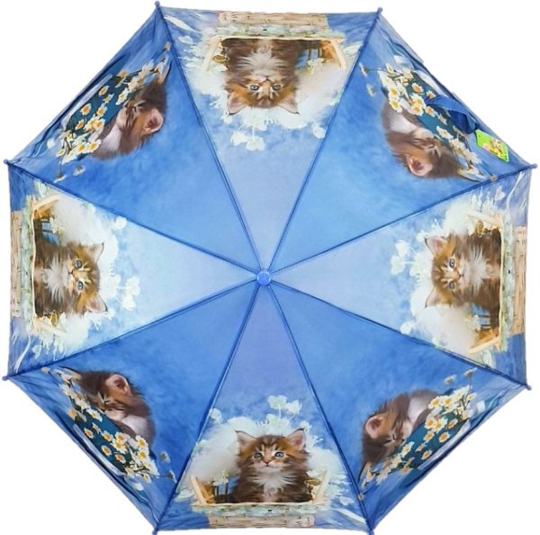 Зонт детский DINIYA арт.2236 (366) полуавт 19"(48см)Х8К котята