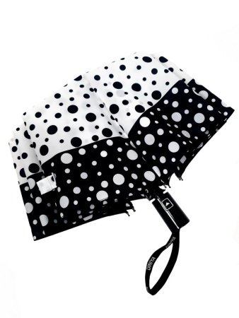 Зонт женский DINIYA арт.102  полуавт 23"(58см)Х9К горох.