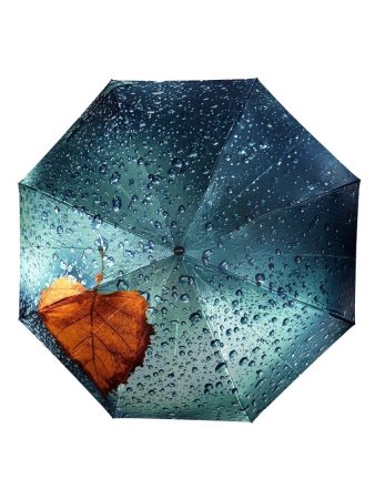 Зонт женский DINIYA арт.253 автомат 4 слож.21"(54 см)Х8К мини листья