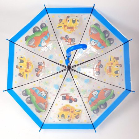 Зонт детский DINIYA арт.2656 (2003) полуавт 19"(48см)Х8К прозрачный