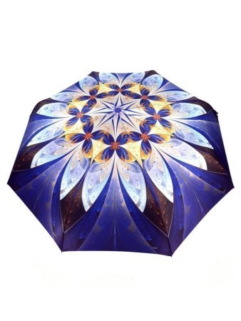 Зонт женский DINIYA арт.159 полуавт 23"(58см)Х8К листья/цветы 